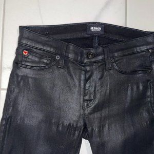 Hudson Black Waxed Jeans